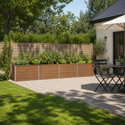 Verhoogd tuinbed 320x40x55 cm staal houtbruin