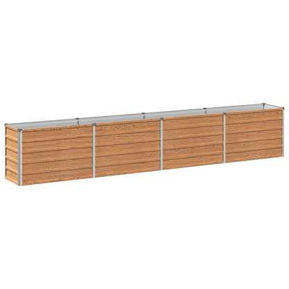 Verhoogd Tuinbed Houtbruin 320 x 40 x 55 cm koudgewalst staal