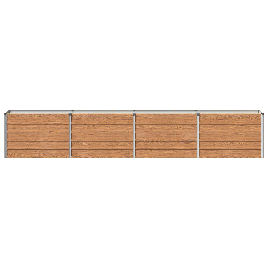 Verhoogd Tuinbed Houtbruin 320 x 40 x 55 cm koudgewalst staal
