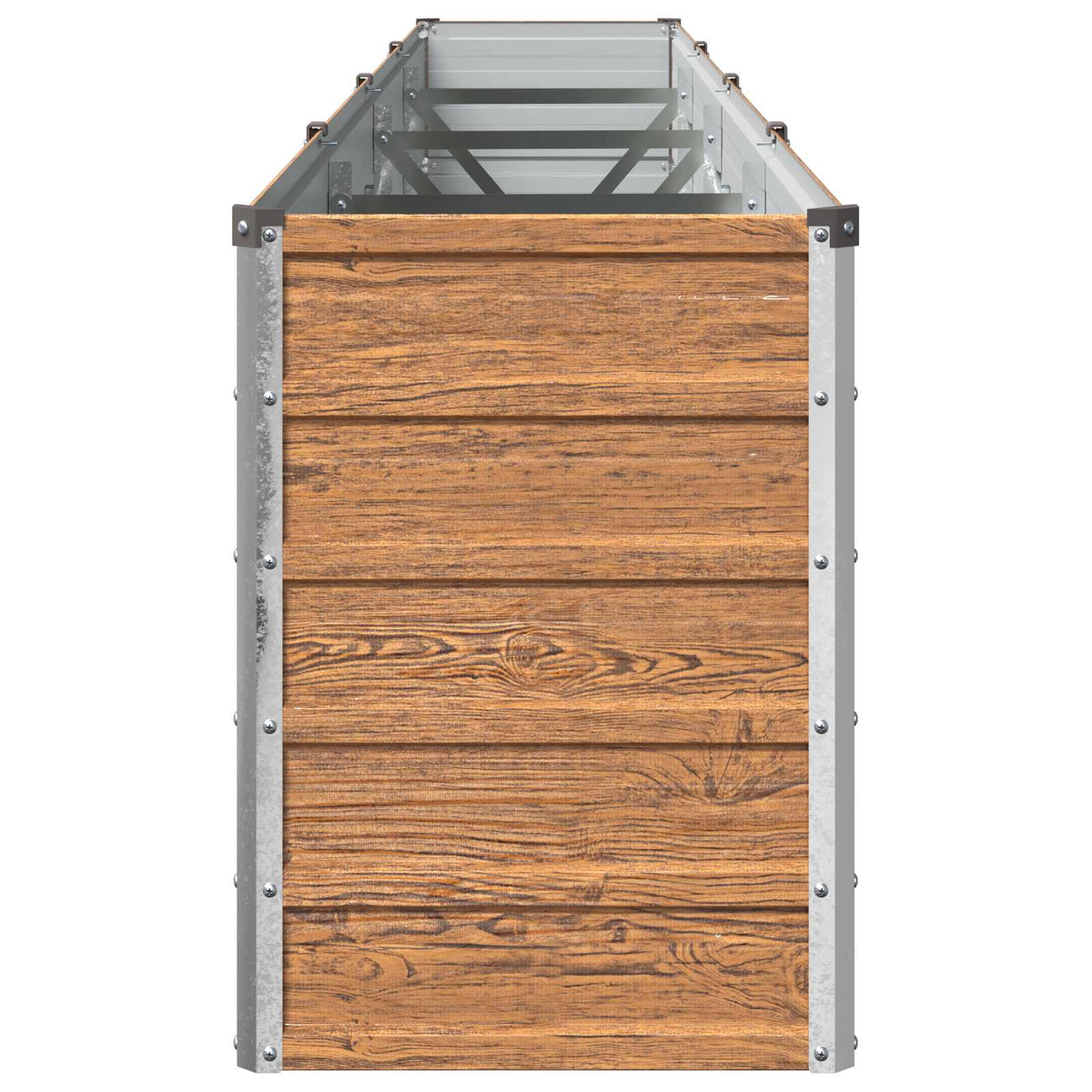 Verhoogd Tuinbed Houtbruin 320 x 40 x 55 cm koudgewalst staal