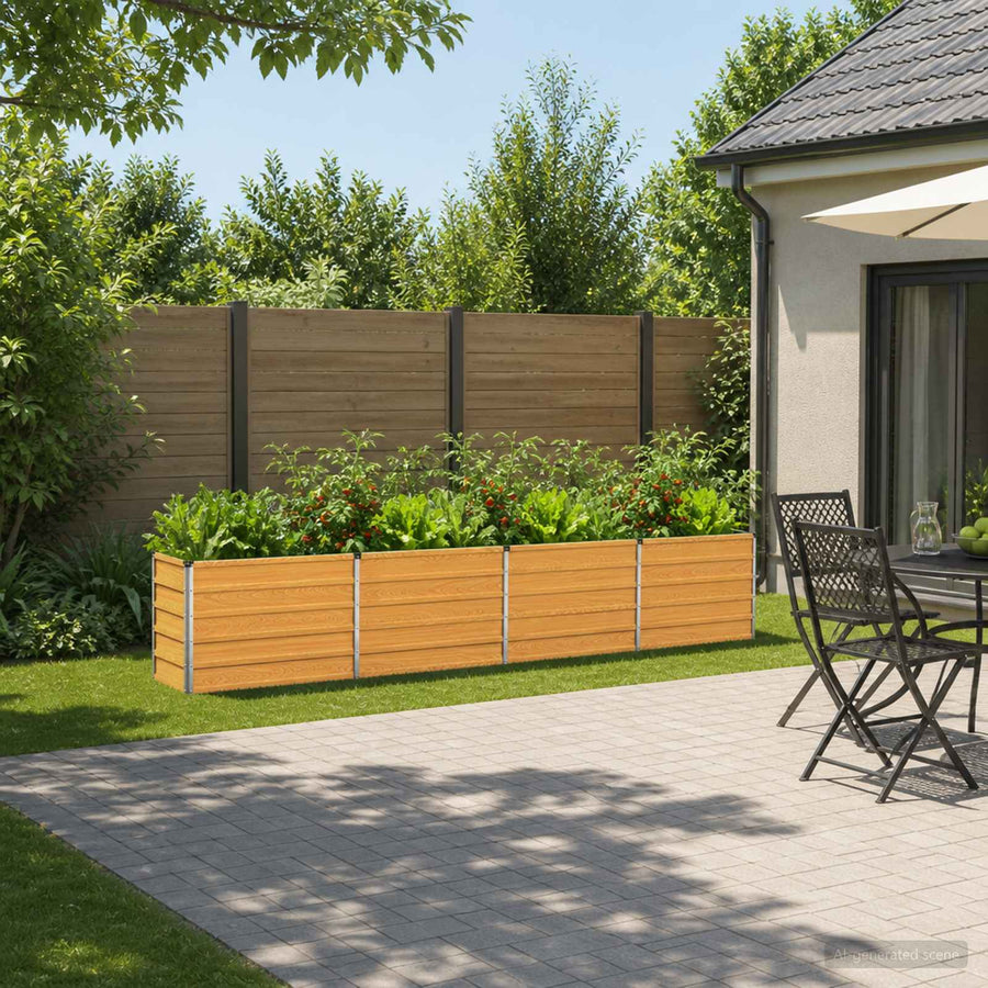 Verhoogd Tuinbed Naturel 320 x 40 x 55 cm koudgewalst staal