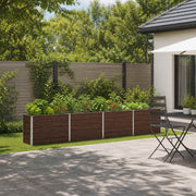 Verhoogd tuinbed 320x40x55 cm zwart koudgewalst staal