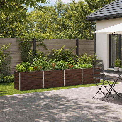 Verhoogd Tuinbed Zwart 320 x 40 x 55 cm koudgewalst staal