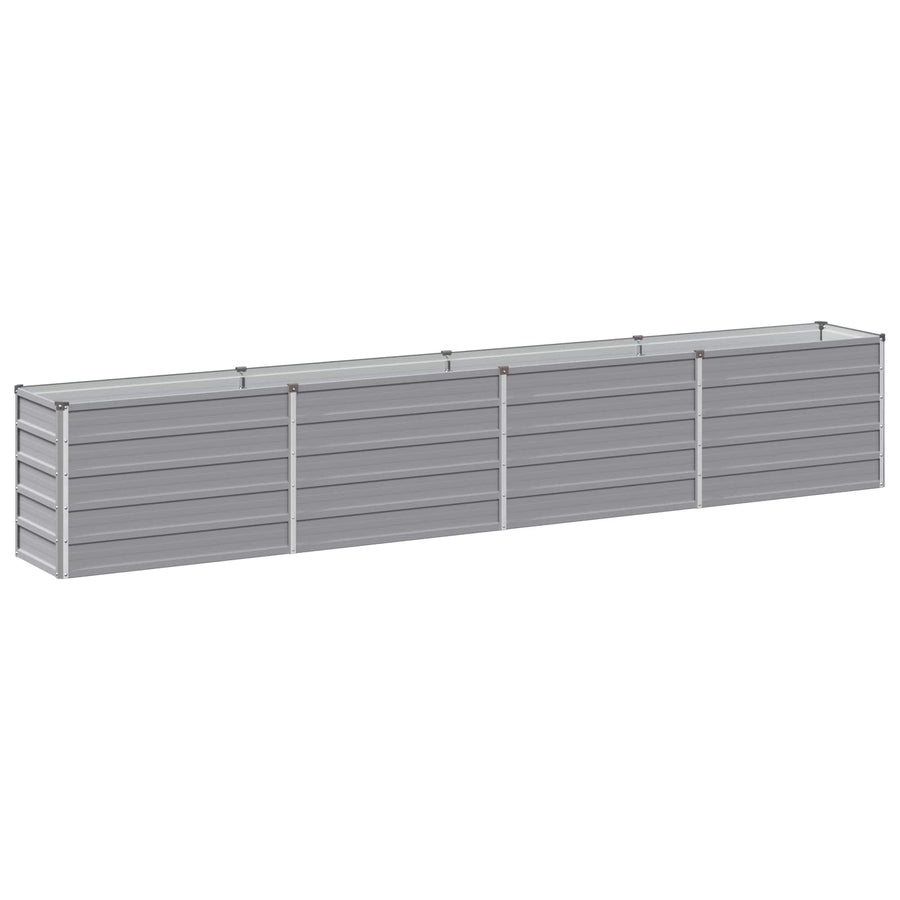 Verhoogd Tuinbed Grijs 320 x 40 x 55 cm koudgewalst staal