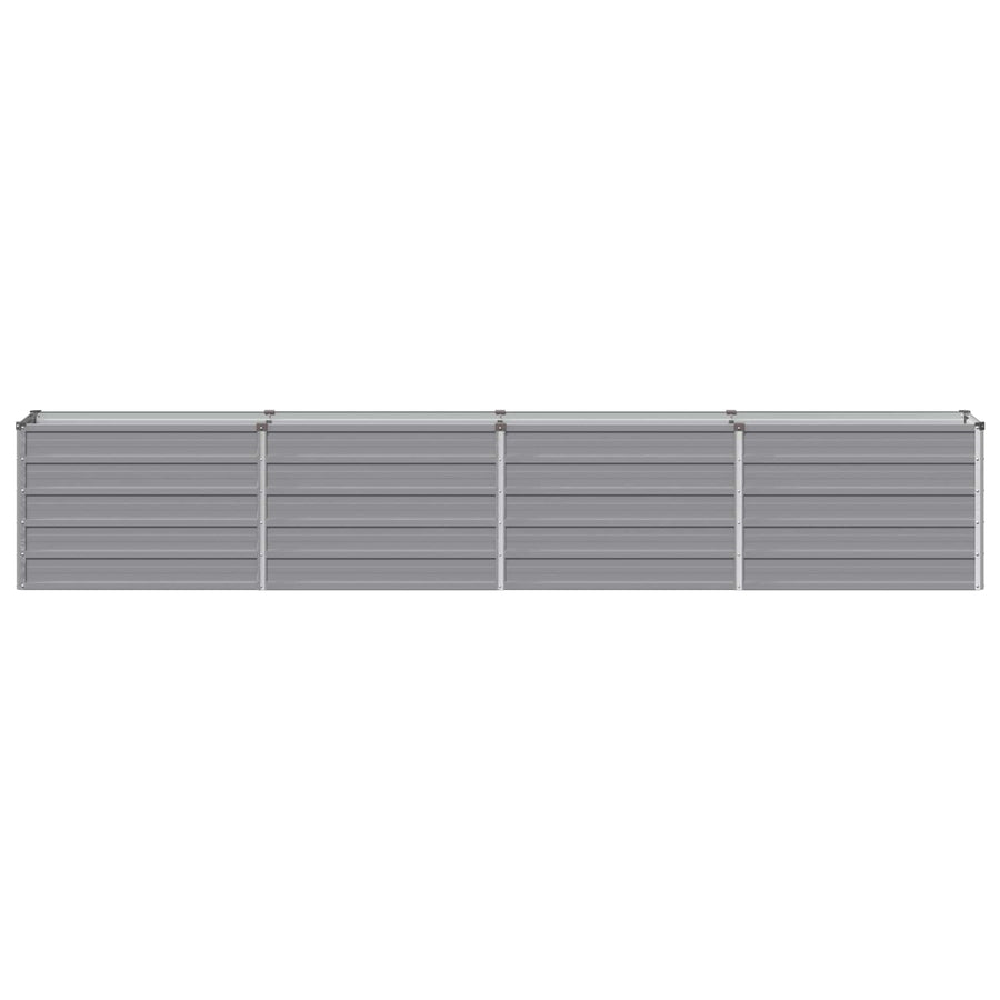 Verhoogd Tuinbed Grijs 320 x 40 x 55 cm koudgewalst staal