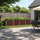 Verhoogd tuinbed staal bruin 320x40x55 cm