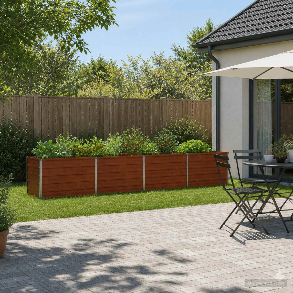 Verhoogd Tuinbed Roestig 320 x 40 x 55 cm corton