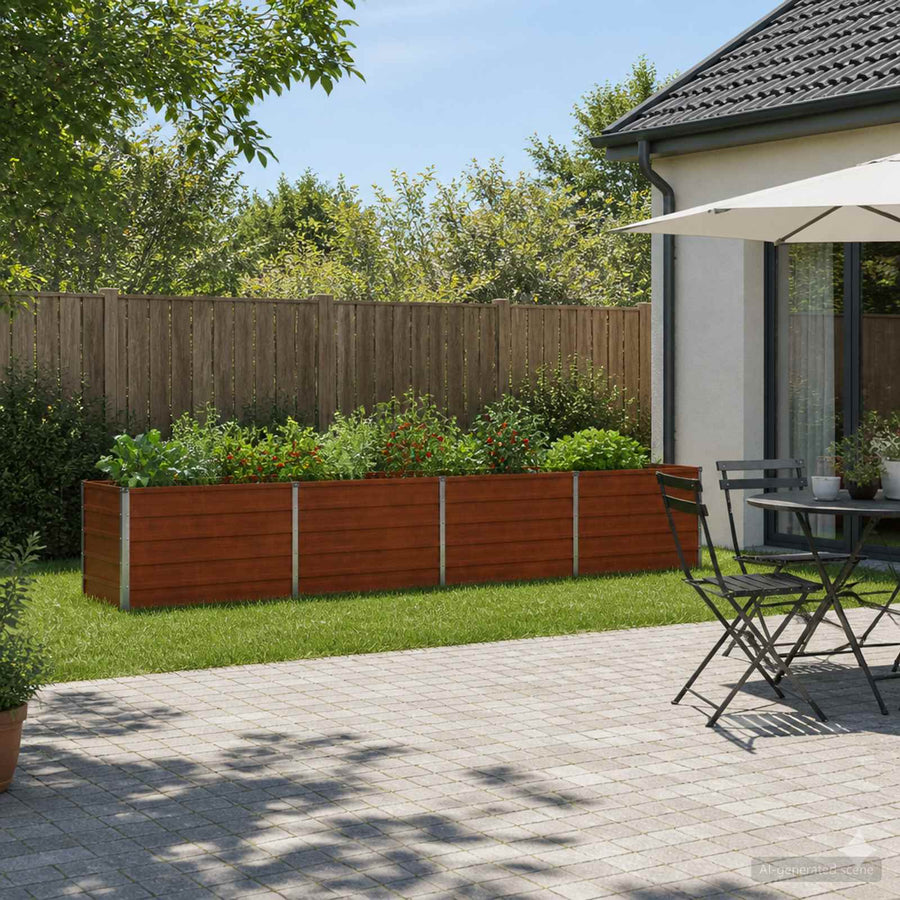 Verhoogd Tuinbed Roestig 320 x 40 x 55 cm corton