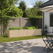 Verhoogd tuinbed 320x40x55 cm staal ivoor