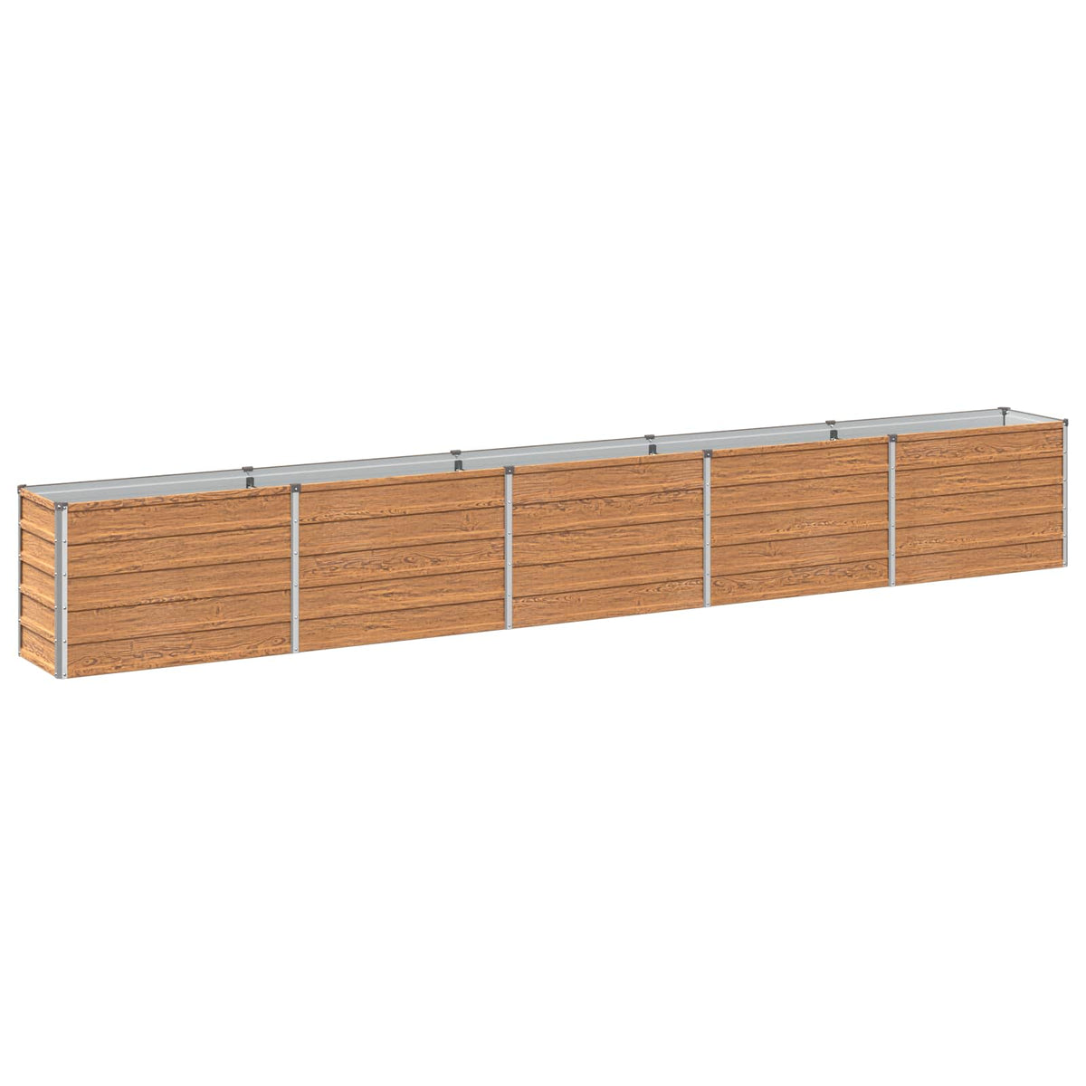 Verhoogd Tuinbed Houtbruin 400 x 40 x 55 cm koudgewalst staal