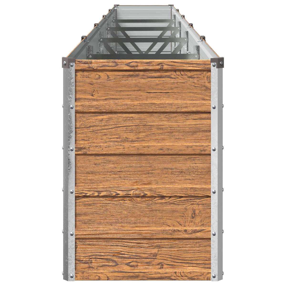 Verhoogd Tuinbed Houtbruin 400 x 40 x 55 cm koudgewalst staal