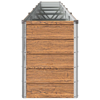 Verhoogd Tuinbed Houtbruin 400 x 40 x 55 cm koudgewalst staal