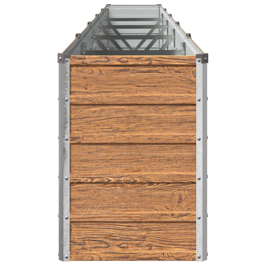 Verhoogd Tuinbed Houtbruin 400 x 40 x 55 cm koudgewalst staal