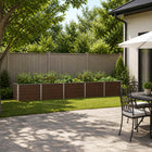 Verhoogd tuinbed 400x40x55 cm staal zwart