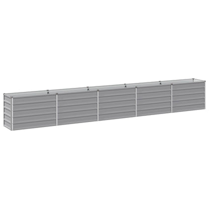 Verhoogd Tuinbed Grijs 400 x 40 x 55 cm koudgewalst staal