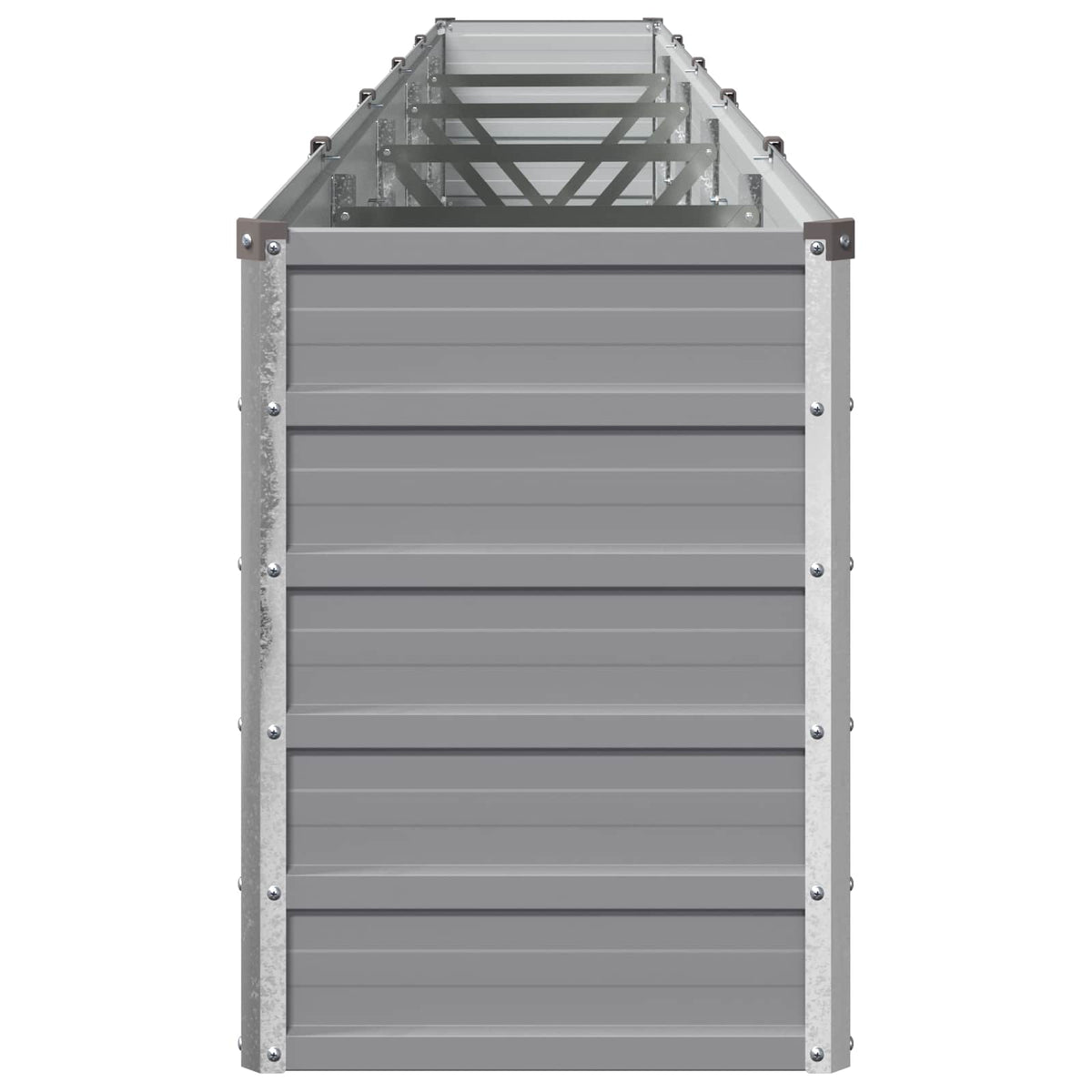 Verhoogd Tuinbed Grijs 400 x 40 x 55 cm koudgewalst staal