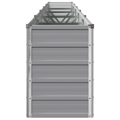 Verhoogd Tuinbed Grijs 400 x 40 x 55 cm koudgewalst staal