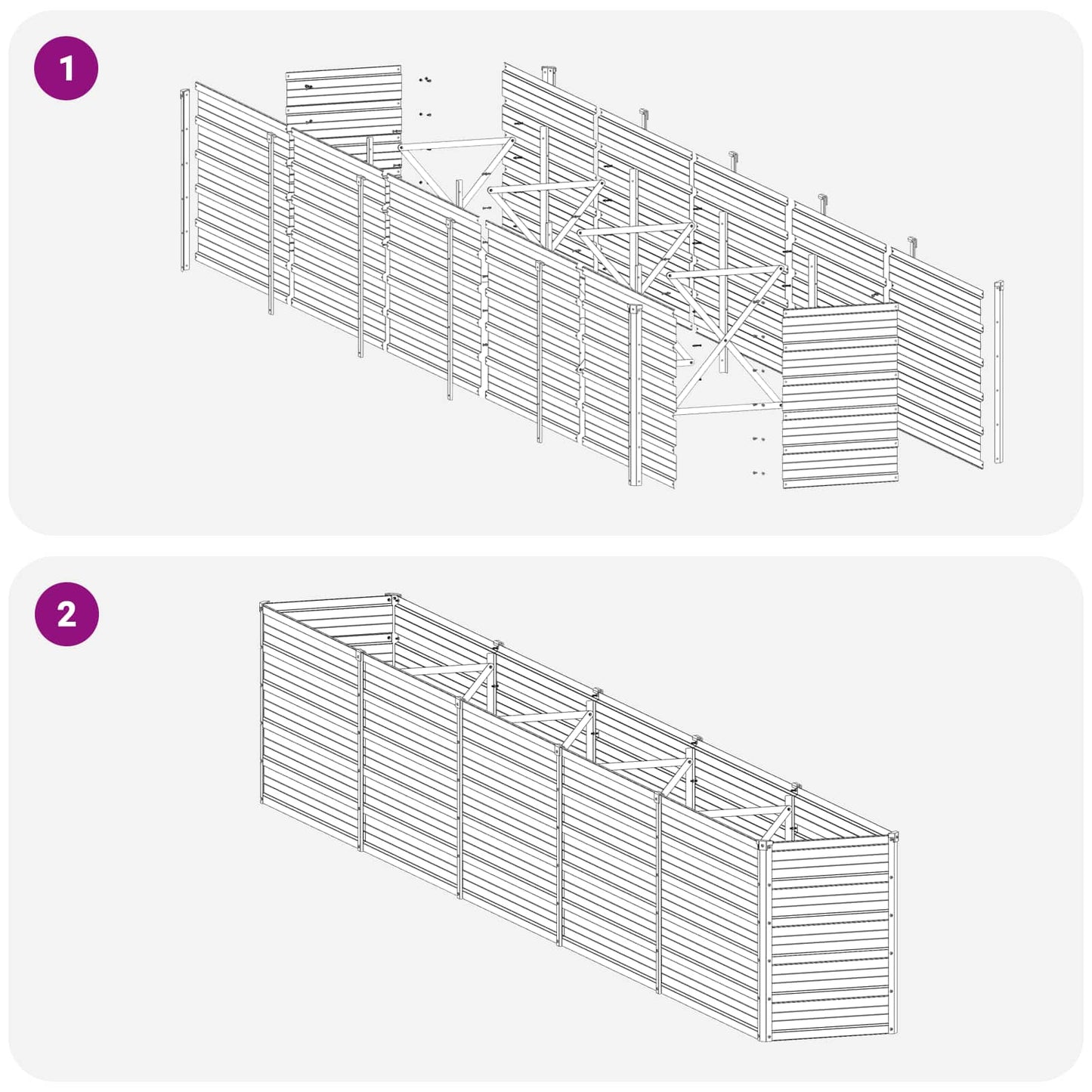 Verhoogd Tuinbed Bruin 400 x 40 x 55 cm koudgewalst staal