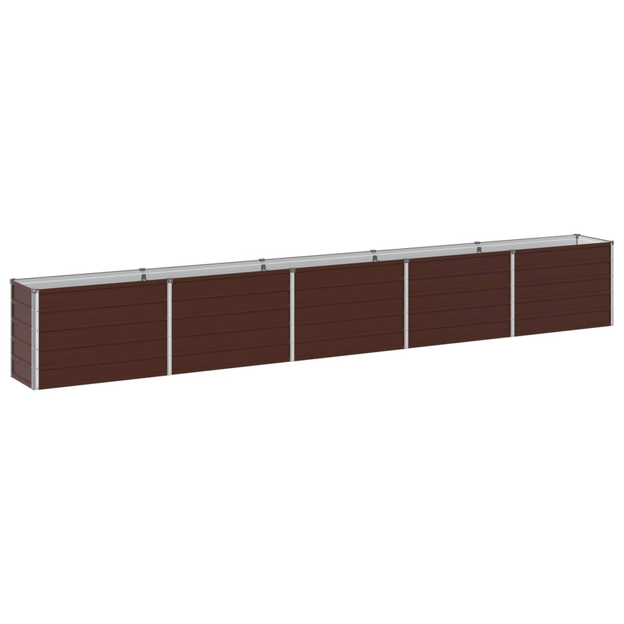 Verhoogd Tuinbed Bruin 400 x 40 x 55 cm koudgewalst staal