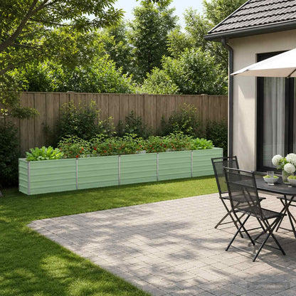 Verhoogd Tuinbed Pastelgroen 400 x 40 x 55 cm koudgewalst staal