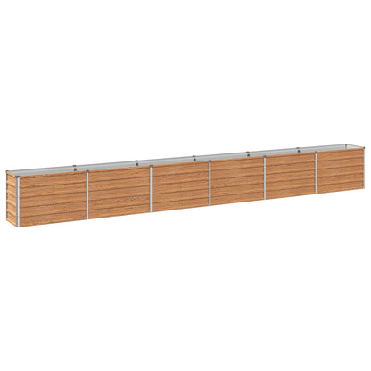 Verhoogd Tuinbed Houtbruin 480 x 40 x 55 cm koudgewalst staal