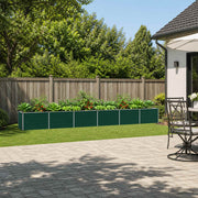 Verhoogd tuinbed 480x40x55 cm groen staal