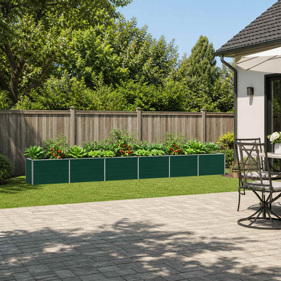 Verhoogd Tuinbed Groen 480 x 40 x 55 cm koudgewalst stalen