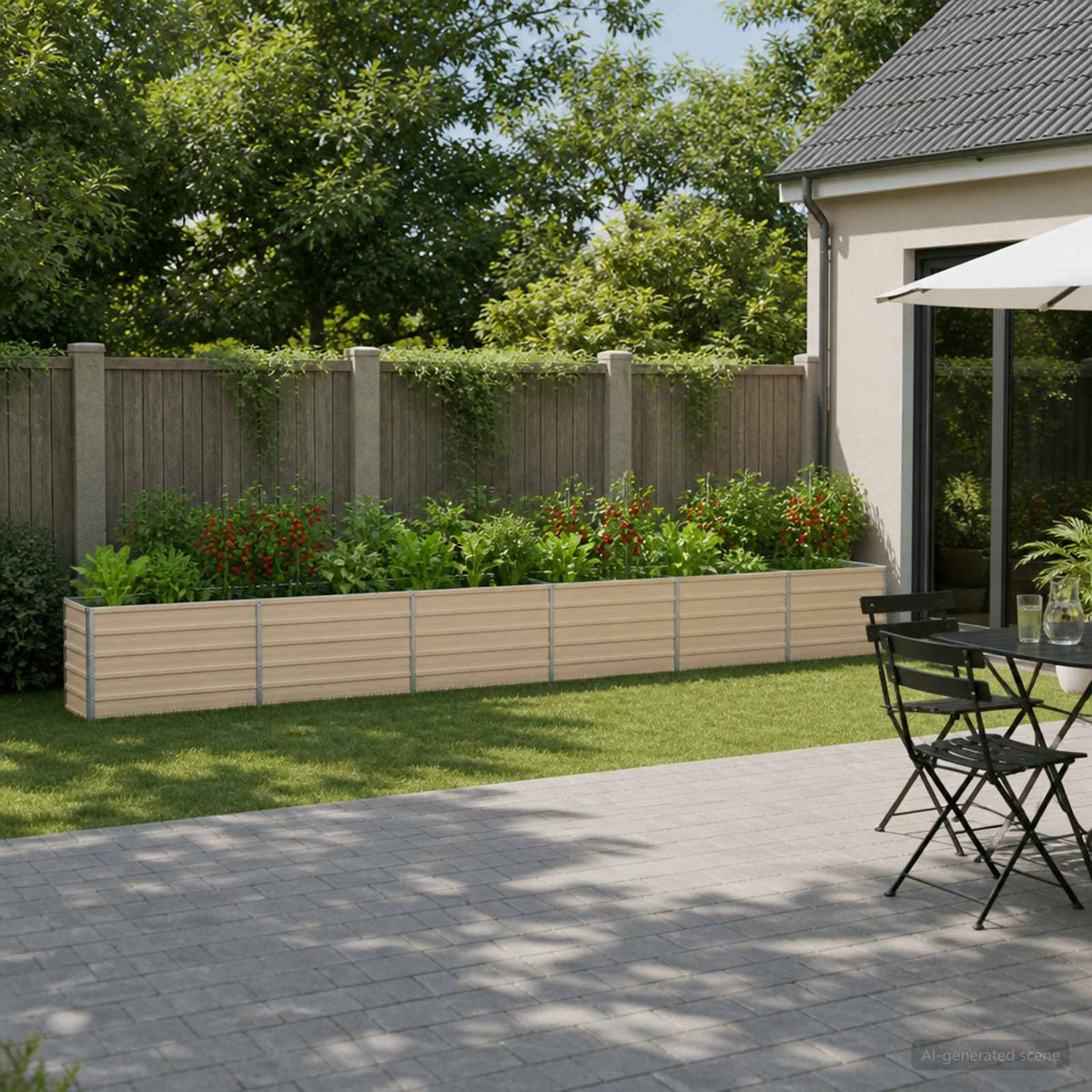 Verhoogd Tuinbed Ivoor 480 x 40 x 55 cm koudgewalst staal
