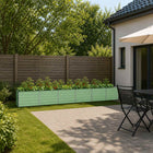 Verhoogd tuinbed 480x40x55 cm pastelgroen staal