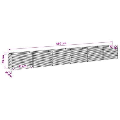 Verhoogd Tuinbed Pastelgroen 480 x 40 x 55 cm koudgewalst staal