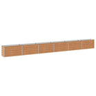 Verhoogd tuinbed 600x40x55 cm houtbruin staal