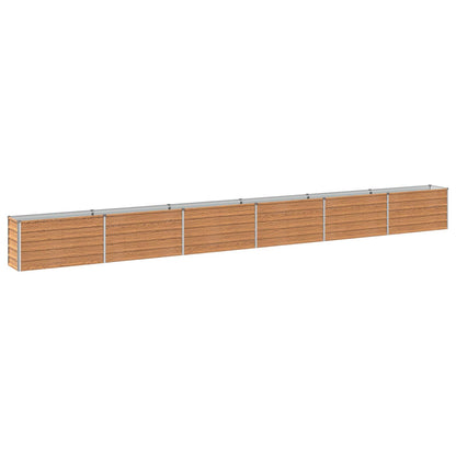 Verhoogd Tuinbed Houtbruin 600 x 40 x 55 cm koudgewalst staal