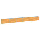Verhoogd tuinbed staal 600x40x55 cm naturel