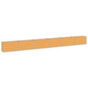 Verhoogd tuinbed staal 600x40x55 cm naturel