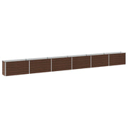 Verhoogd tuinbed 600x40x55 cm staal zwart