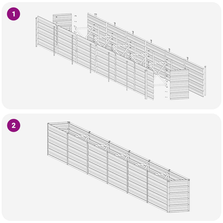 Verhoogd Tuinbed Roestig 600 x 40 x 55 cm corton