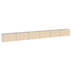 Verhoogd tuinbed 600x40x55 cm ivoor staal