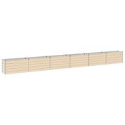 Verhoogd tuinbed 600x40x55 cm ivoor staal