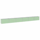 Verhoogd tuinbed 600x40x55 cm pastelgroen staal