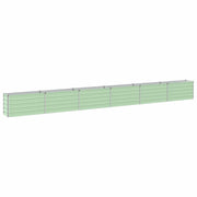 Verhoogd tuinbed 600x40x55 cm pastelgroen staal