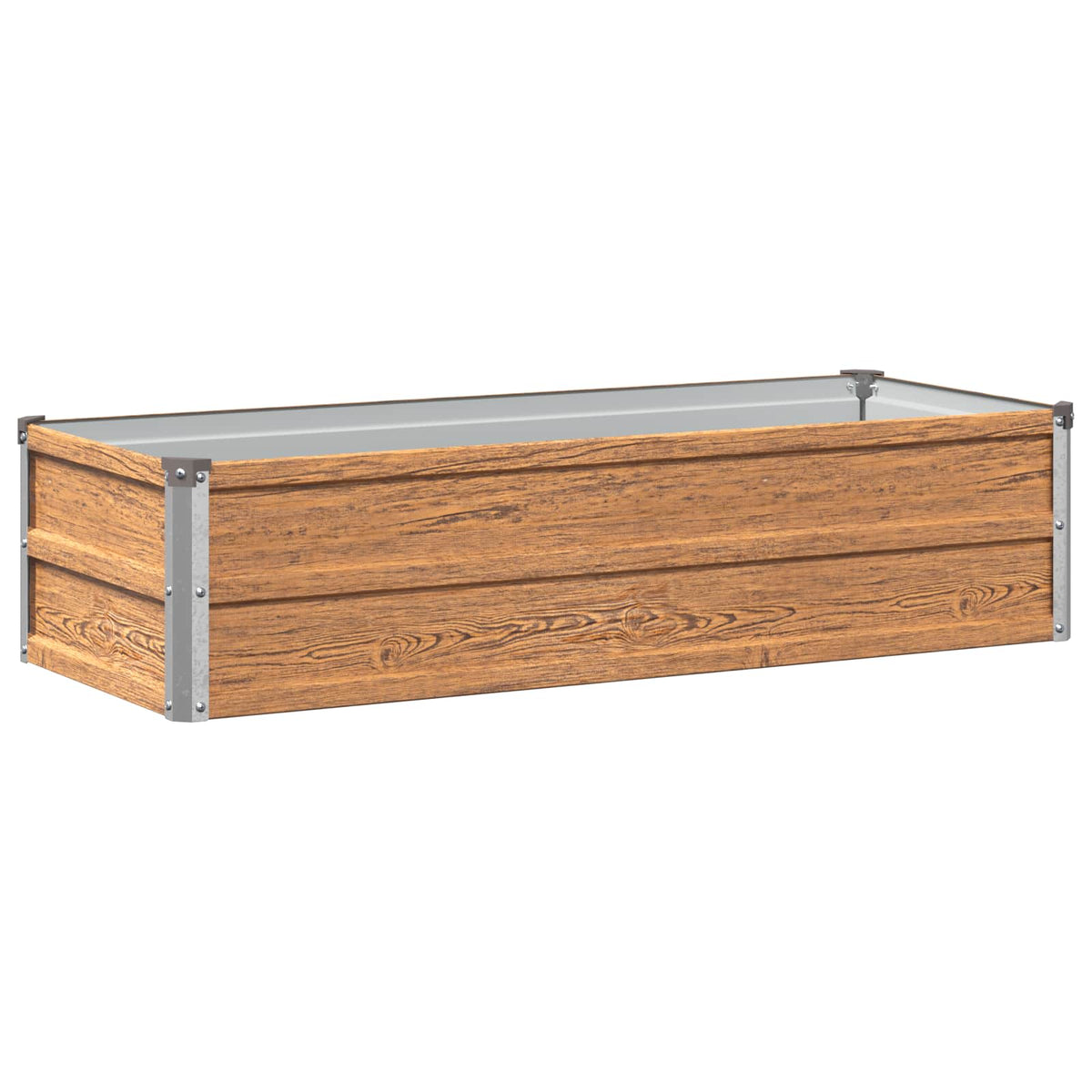 Verhoogd Tuinbed Houtbruin 100 x 40 x 24 cm koudgewalst staal