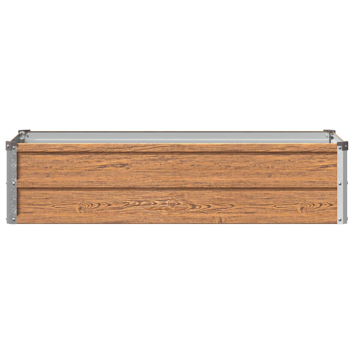 Verhoogd Tuinbed Houtbruin 100 x 40 x 24 cm koudgewalst staal
