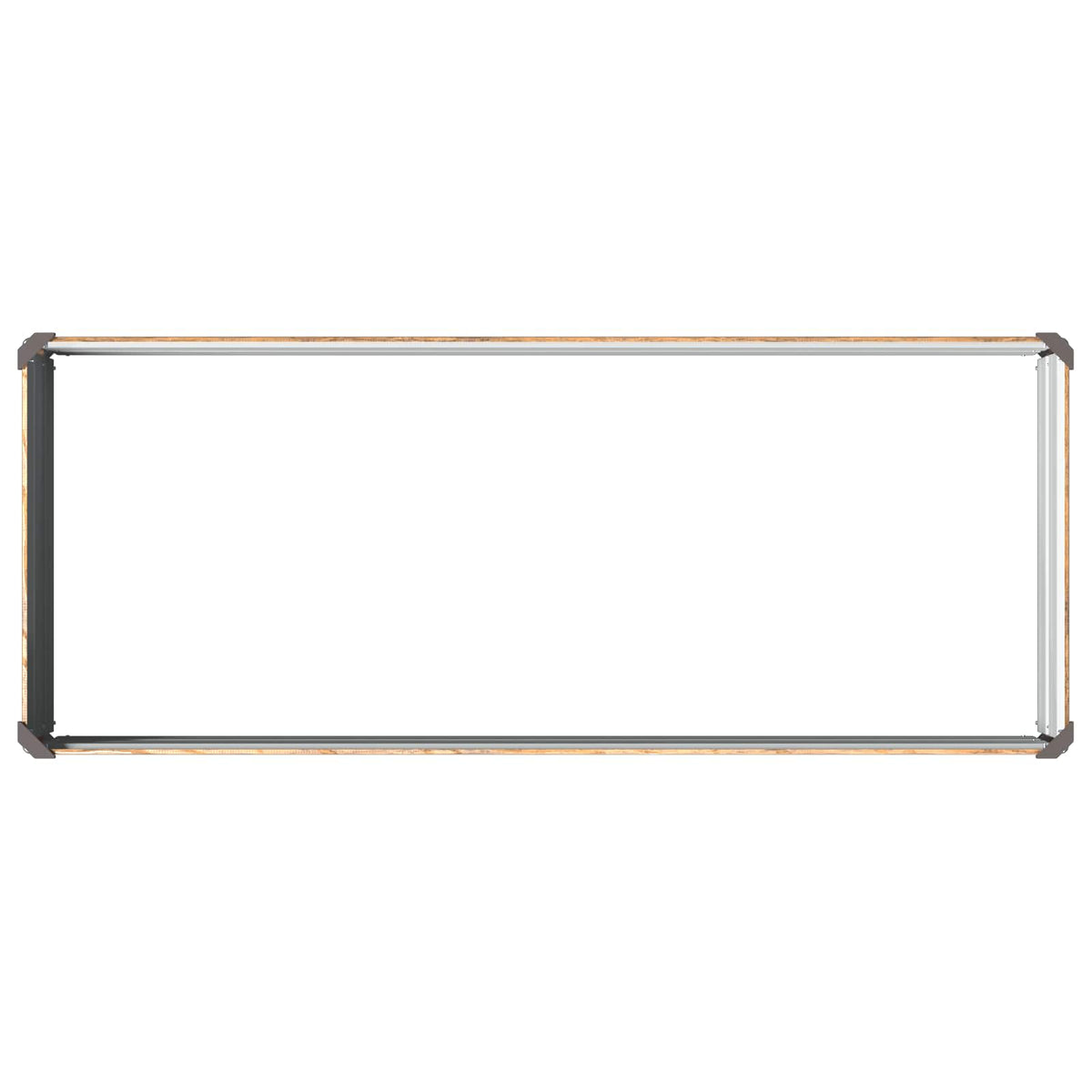 Verhoogd Tuinbed Houtbruin 100 x 40 x 24 cm koudgewalst staal