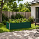Verhoogd Tuinbed Groen 100 x 40 x 24 cm koudgewalst stalen