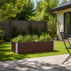 Verhoogd Tuinbed Bruin 100 x 40 x 24 cm koudgewalst staal