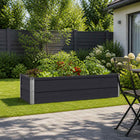 Verhoogd tuinbed antraciet 100x40x24 cm