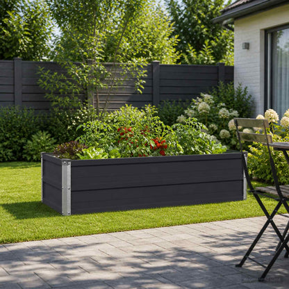 Verhoogd Tuinbed Antracietkleurig 100 x 40 x 24 cm