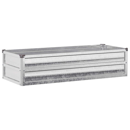 Verhoogd Tuinbed Zilverkleurig 100 x 40 x 24 cm gegalvaniseerd