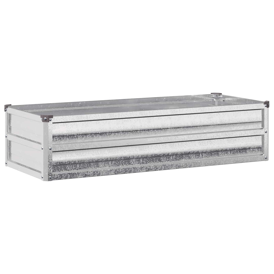 Verhoogd Tuinbed Zilverkleurig 100 x 40 x 24 cm gegalvaniseerd