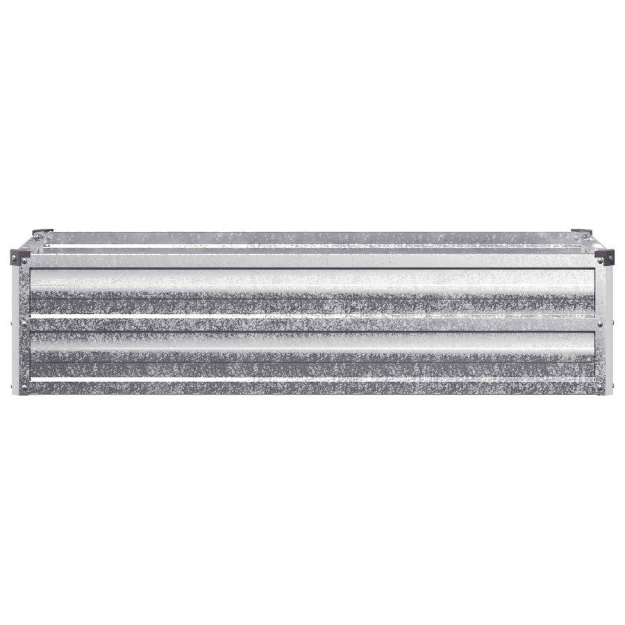 Verhoogd Tuinbed Zilverkleurig 100 x 40 x 24 cm gegalvaniseerd